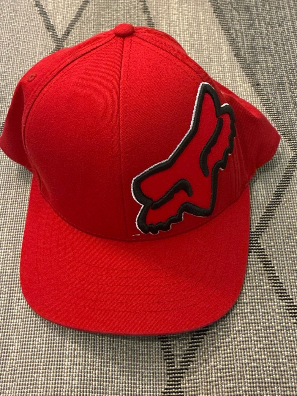 Fox Red and Black Logo Flat-Brim Hat